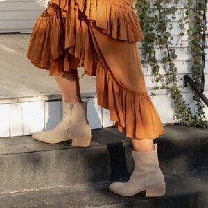 Dolce Vita Beige Bili H20 Suede Ankle Boots